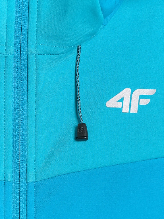 Damska kurtka softshell 4F 4FRAW25TSOFF505 - niebieska