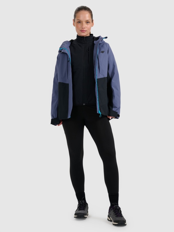 Damska kurtka trekkingowa 4F 4FWAW25TTJAF1011 - niebieska