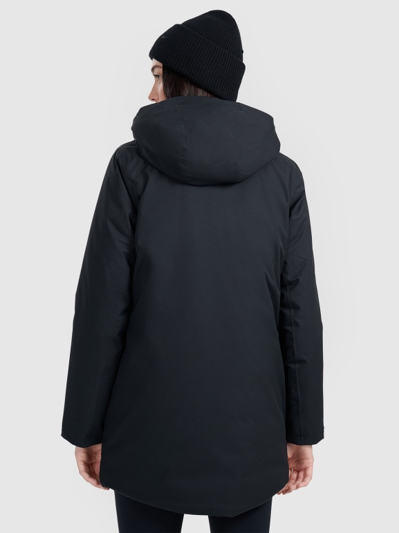 Damska parka zimowa 4F FRAW25TTJAF1027 - czarna