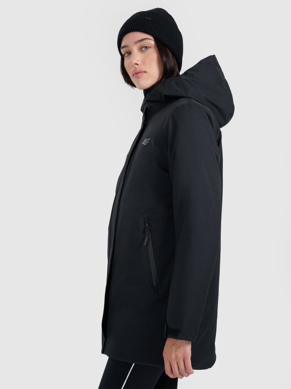 Damska parka zimowa 4F FRAW25TTJAF1027 - czarna