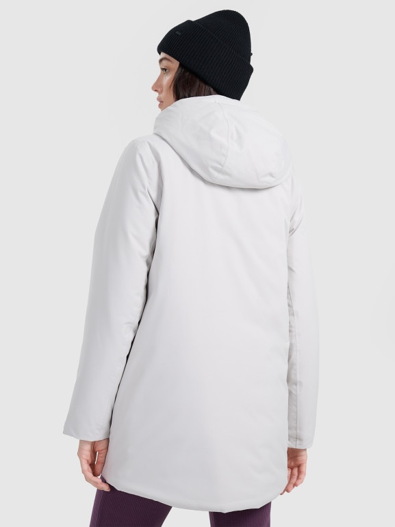 Damska parka zimowa 4F FRAW25TTJAF1027 - szara