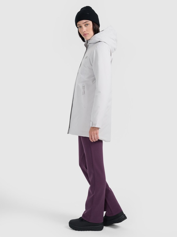 Damska parka zimowa 4F FRAW25TTJAF1027 - szara