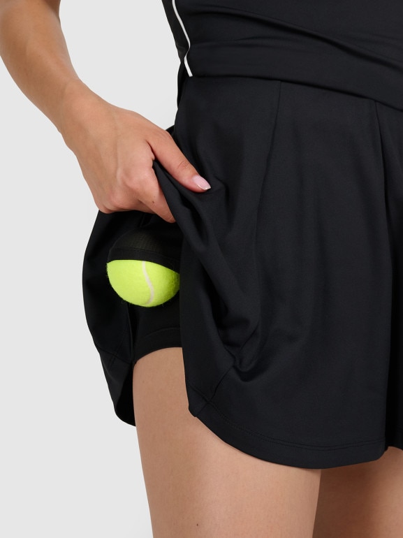Damska spódnica tenisowa 4F 4FRAW25TFSKF020 - czarna
