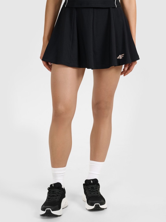 Damska spódnica tenisowa 4F 4FRAW25TFSKF020 - czarna