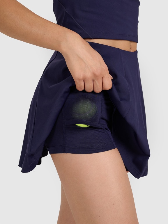 Damska spódnica tenisowa 4F 4FRAW25TFSKF020 - granatowa