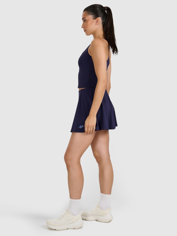 Damska spódnica tenisowa 4F 4FRAW25TFSKF020 - granatowa