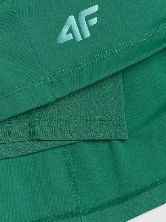 Damska spódnica tenisowa 4F 4FRAW25TFSKF020 - zielona