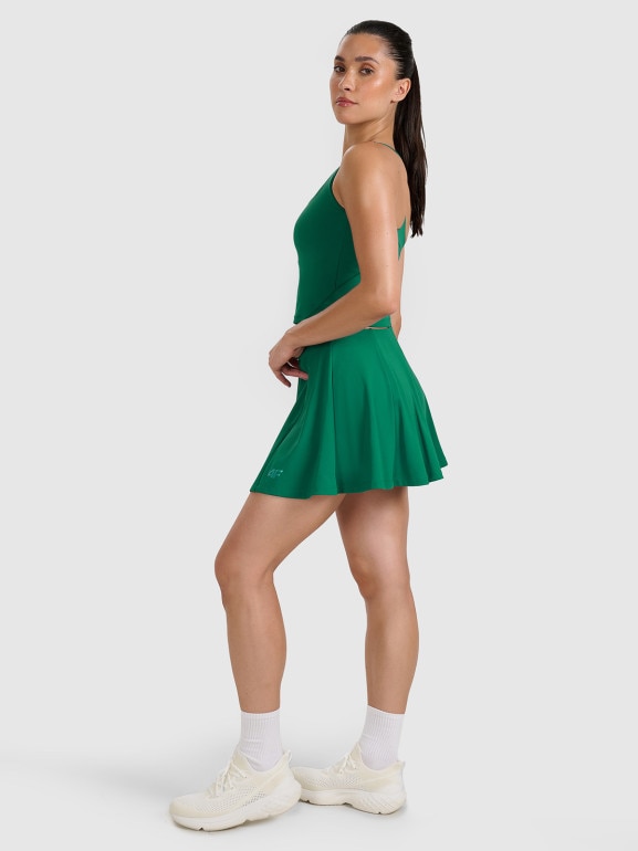 Damska spódnica tenisowa 4F 4FRAW25TFSKF020 - zielona