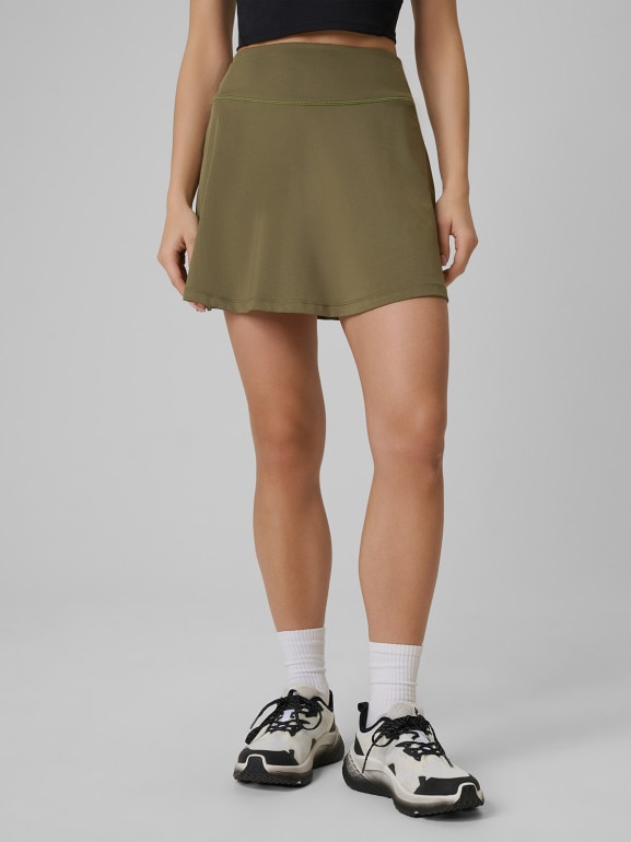 Damska spódnica treningowa 4F 4FWSS26TFSKF019 - khaki