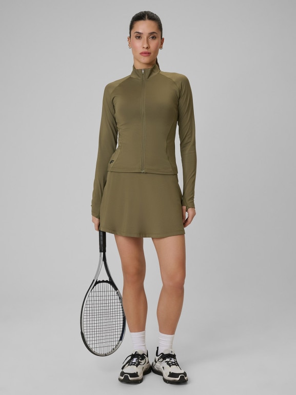 Damska spódnica treningowa 4F 4FWSS26TFSKF019 - khaki
