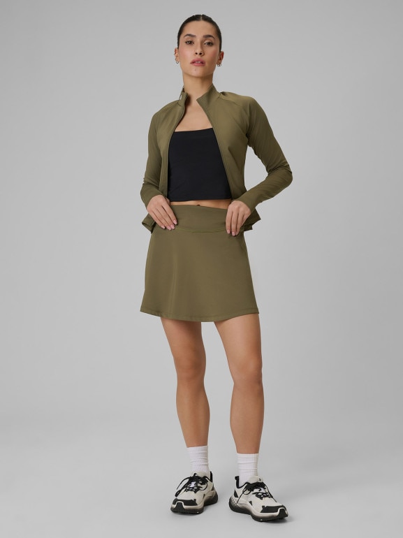 Damska spódnica treningowa 4F 4FWSS26TFSKF019 - khaki