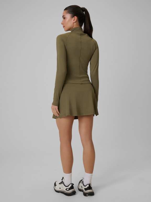 Damska spódnica treningowa 4F 4FWSS26TFSKF019 - khaki
