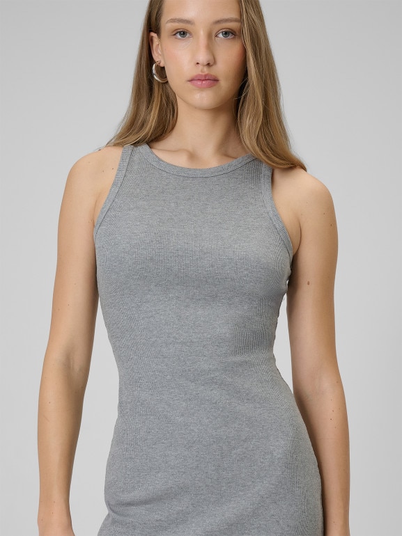 Damska sukienka dzianinowa 4F 4FWSS26TDREF184 - szara