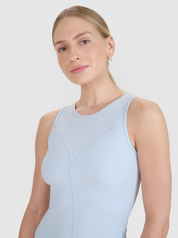 Damska sukienka midi 4F 4FRSS25TDREF188 - niebieska