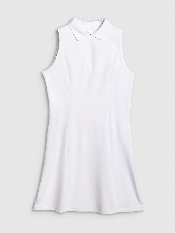 Damska sukienka tenisowa 4F 4FRAW25TDREF200 - biała