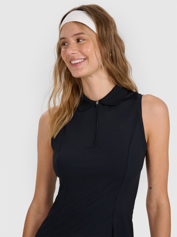 Damska sukienka tenisowa 4F 4FRAW25TDREF200 - czarna