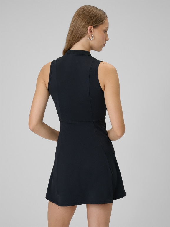 Damska sukienka tenisowa 4F 4FWSS26TDREF183 - czarna