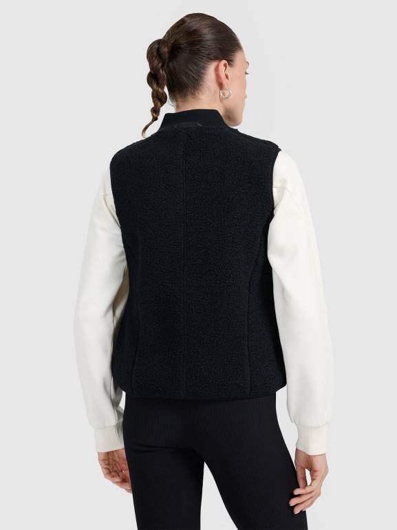 Damski bezrękawnik polarowy sherpa 4F 4FWAW25TVESF155 - czarny