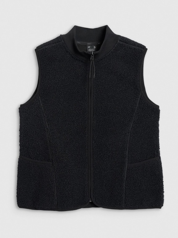 Damski bezrękawnik polarowy sherpa 4F 4FWAW25TVESF155 - czarny