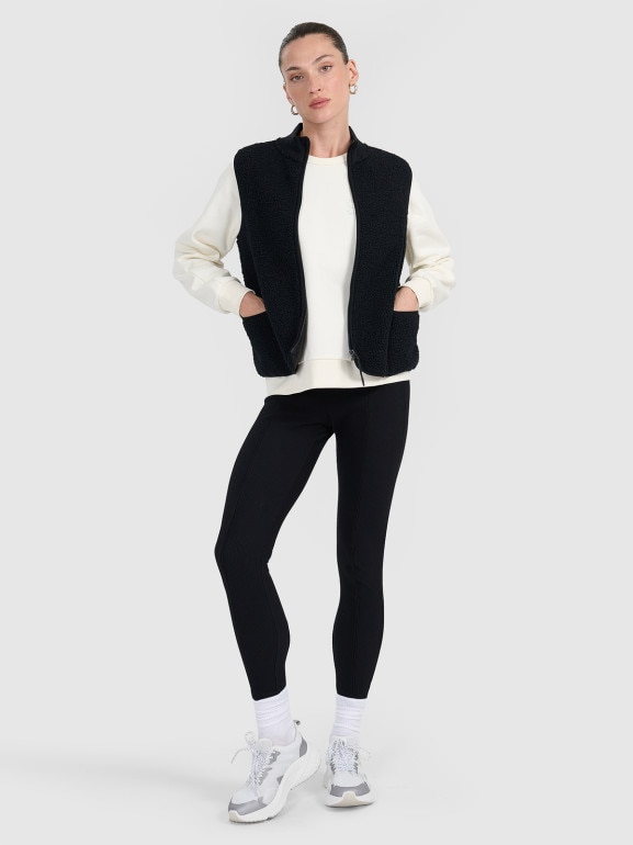 Damski bezrękawnik polarowy sherpa 4F 4FWAW25TVESF155 - czarny