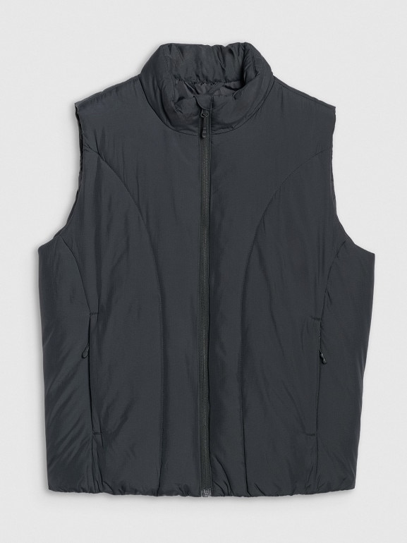 Damski bezrękawnik puchowy pikowany 4F 4FRAW25TVJAF294 - czarny