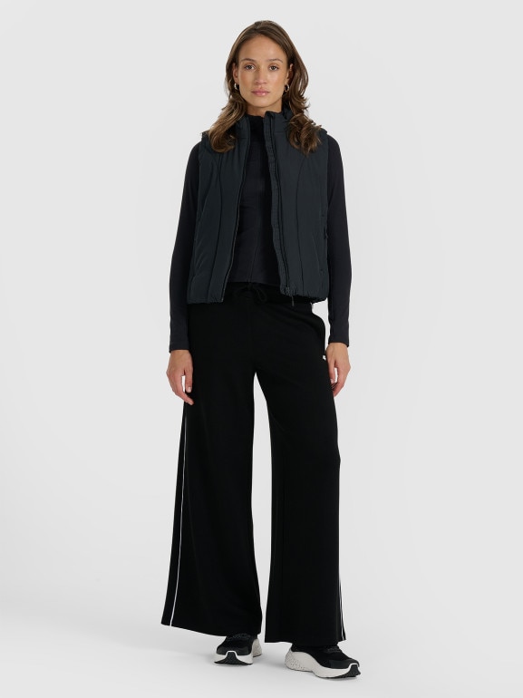 Damski bezrękawnik puchowy pikowany 4F 4FRAW25TVJAF294 - czarny