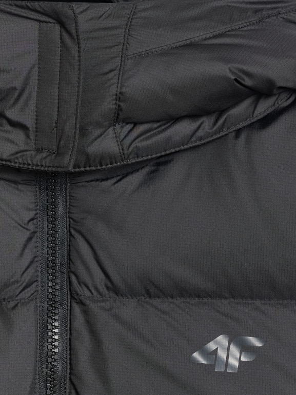 Damski bezrękawnik puchowy pikowany 4F 4FWAW25TVJAF223 - czarny