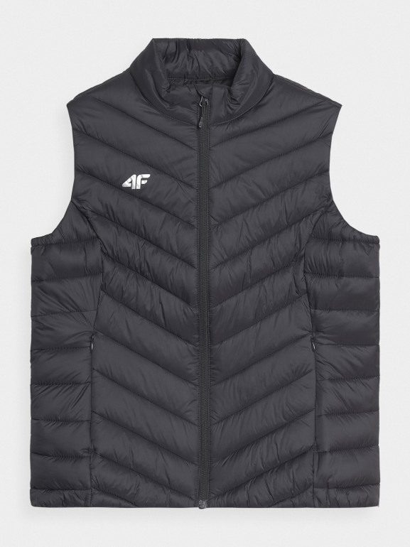 Damski bezrękawnik puchowy pikowany 4F NOSH4-KUDP001B - czarny