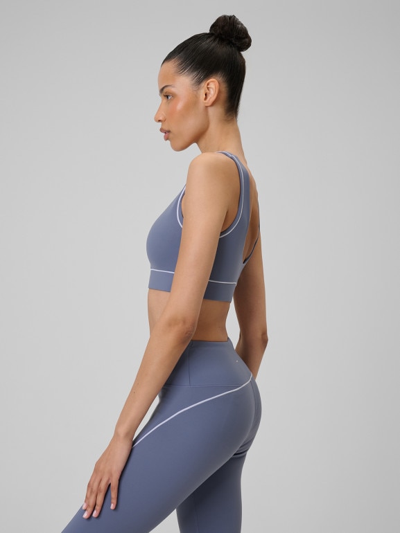 Damski biustonosz do jogi 4F 4FRSS26USBAF263 - niebieski