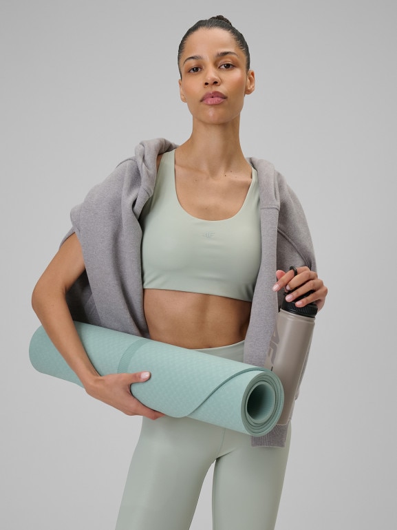 Damski biustonosz do jogi 4F 4FRSS26USBAF264 - miętowy