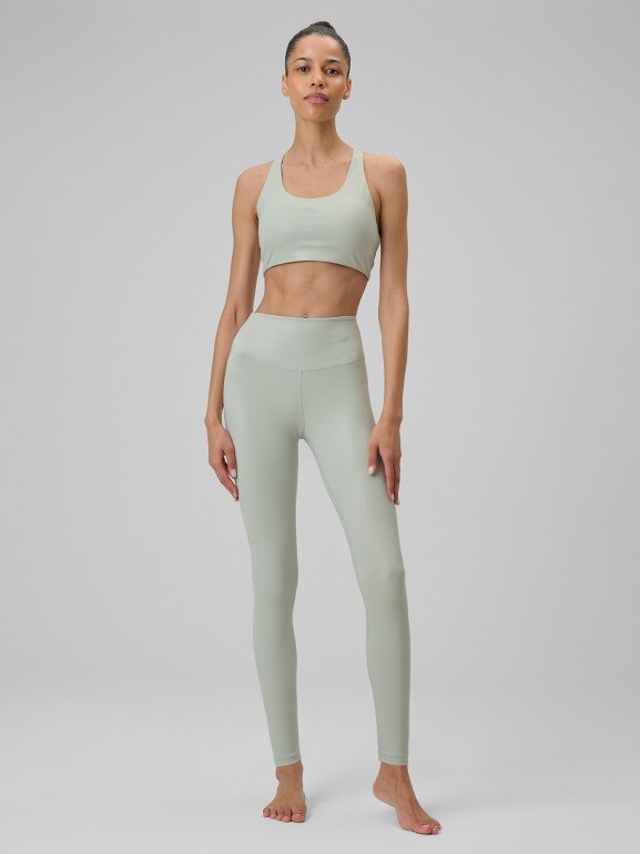 Damski biustonosz do jogi 4F 4FRSS26USBAF264 - miętowy