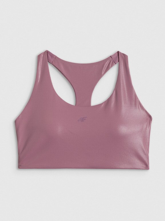 Damski biustonosz do jogi 4F 4FRSS26USBAF264 - różowy