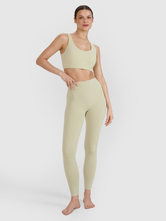 Damski biustonosz treningowy 4F 4FRSS25USBAF167 - zielony