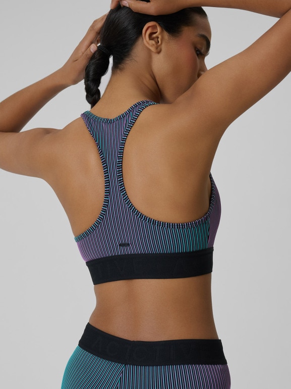 Damski biustonosz treningowy 4F 4FRSS26USBAF288 - multikolor