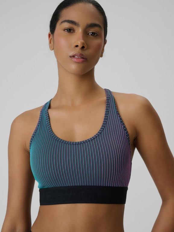 Damski biustonosz treningowy 4F 4FRSS26USBAF288 - multikolor