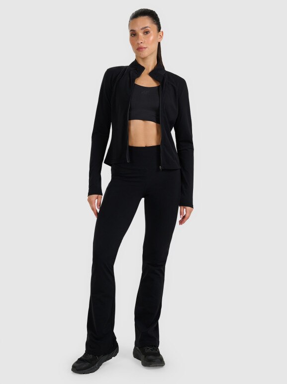 Damski biustonosz treningowy 4F 4FWAW25USBAF174 - czarny