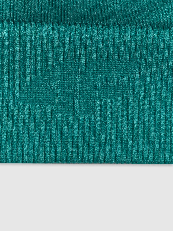 Damski biustonosz treningowy 4F 4FWSS26USBAF242 - turkusowy