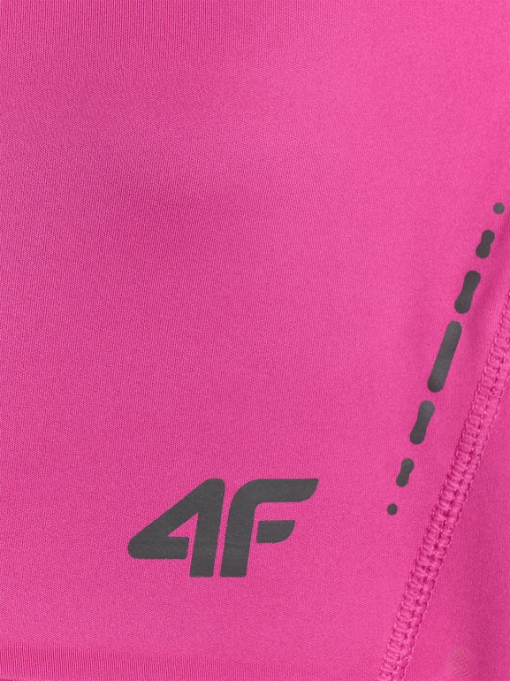 Damski crop-top do biegania 4F 4FWSS26TFSLF0902 - różowy