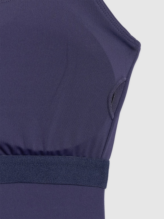 Damski crop top tenisowy 4F 4FRAW25TFSLF091 - granatowy