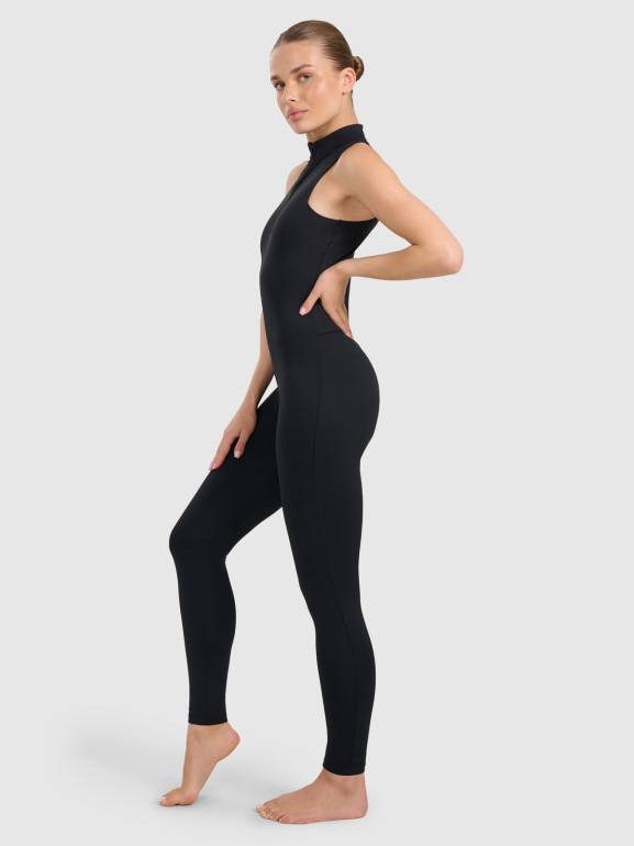 Damski kombinezon do jogi i pilatesu 4F 4FRAW25TJUMF072 - czarny