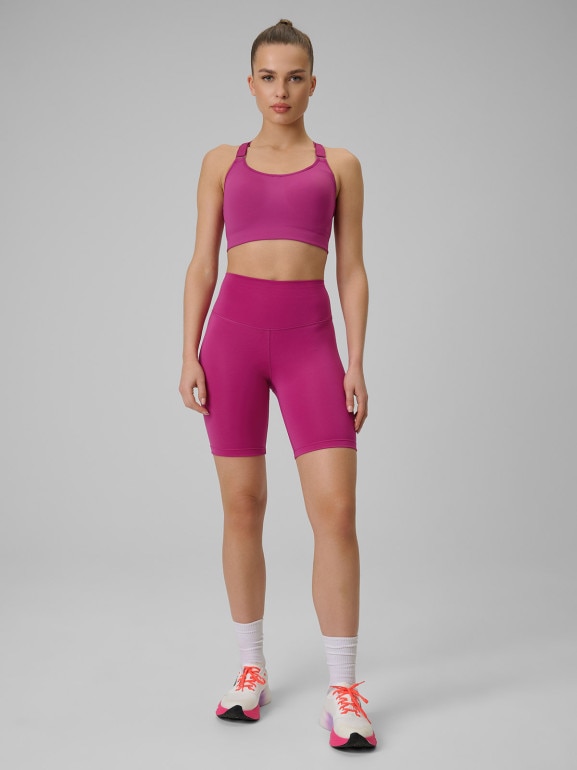 Damski legginsy kolarki treningowe 4F 4FWSS26TFSTF085 - różowe