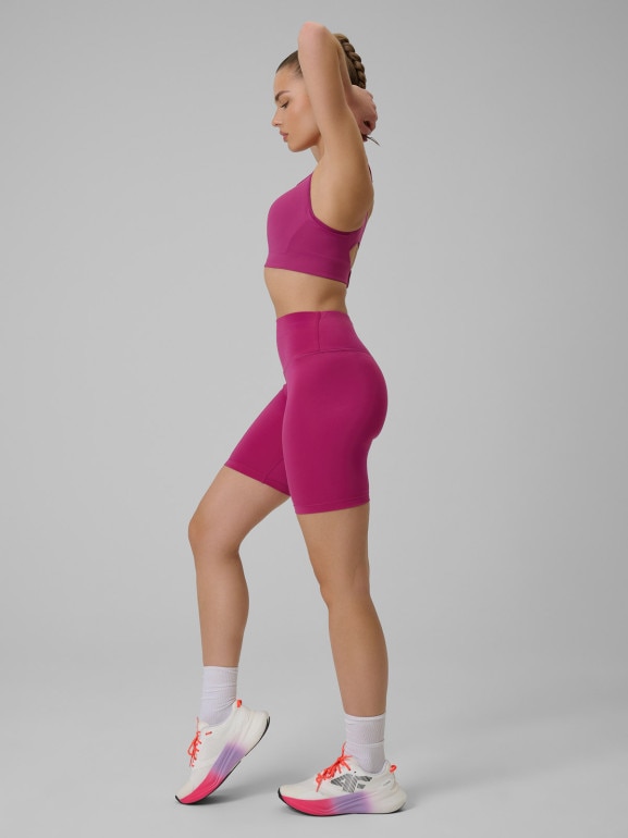 Damski legginsy kolarki treningowe 4F 4FWSS26TFSTF085 - różowe