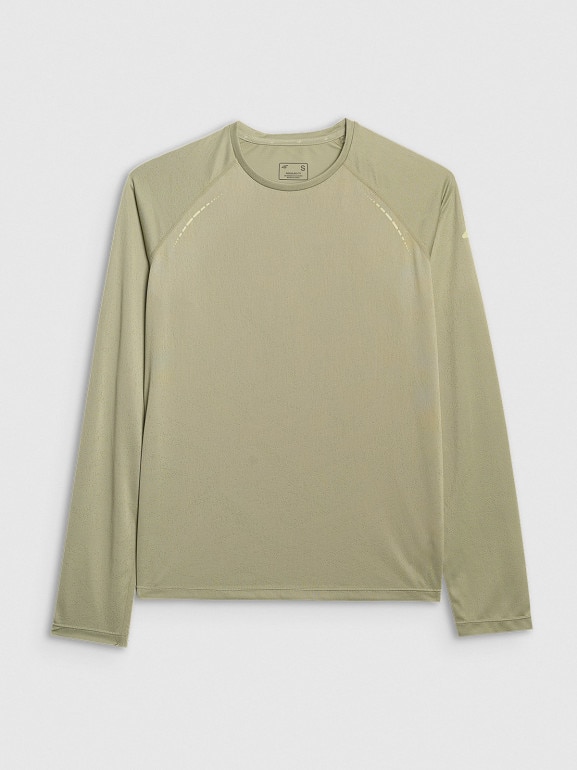 Damski longsleeve do biegania 4F 4FWAW25TFLOF415 - oliwkowy