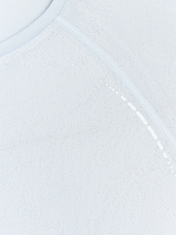 Damski longsleeve do biegania 4F 4FWAW25TFLOF415 - niebieski