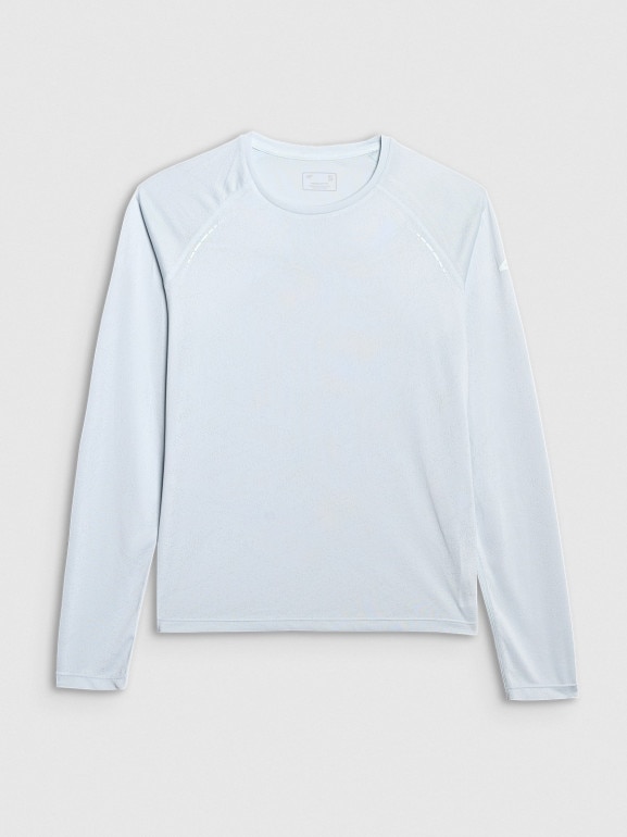 Damski longsleeve do biegania 4F 4FWAW25TFLOF415 - niebieski