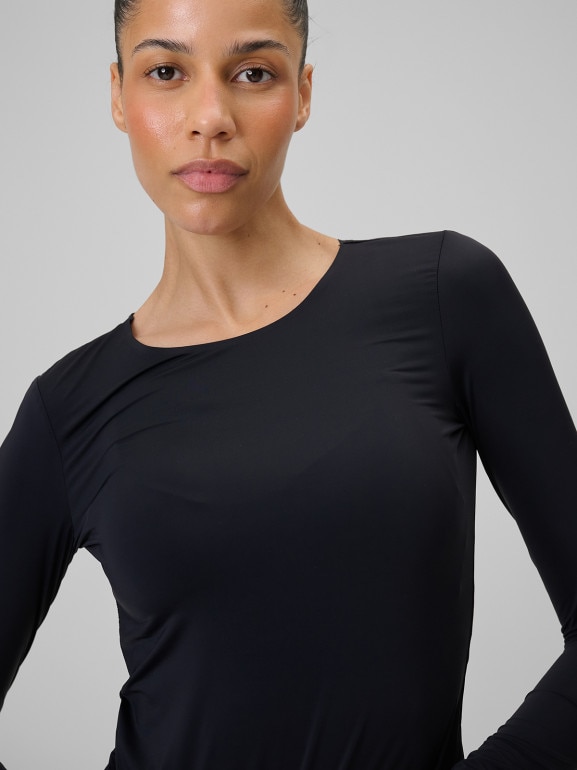 Damski longsleeve do jogi 4F 4FWSS26TFLOF501 - czarny