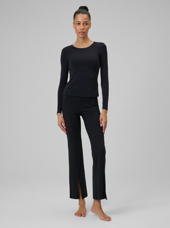 Damski longsleeve do jogi 4F 4FWSS26TFLOF501 - czarny