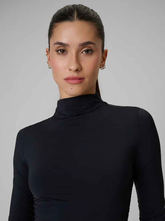 Damski longsleeve treningowy 4F 4FWSS26TFLOF502 - czarny