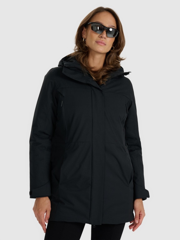 Damski płaszcz przejściowy 4F 4FWAW25TTJAF0786 - czarny