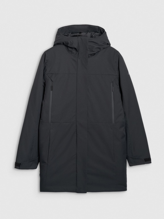 Damski płaszcz przejściowy 4F 4FWAW25TTJAF0786 - czarny